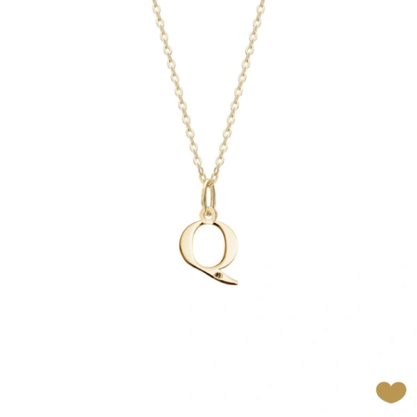 Colar Passion Gold 19.2k - Letra Q 1