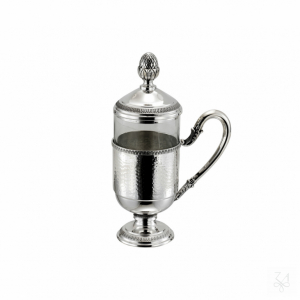 Tea Cup Hammered w/ Handle and Lid - Mod.Impero 1