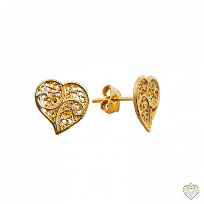 PENDIENTES FILIGRANA EN PLATA - MOD. CORAZON 1
