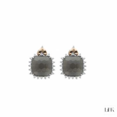 PENDIENTES EN PLATA925 Y ORO9K - NOITE AO LUAR 1