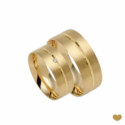 Aliança Passion Gold 19.2k - 7 mm 2