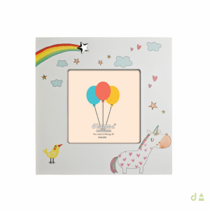 MARCO MADERA BLANCA 9.5X9.5- UNICORNIO 1