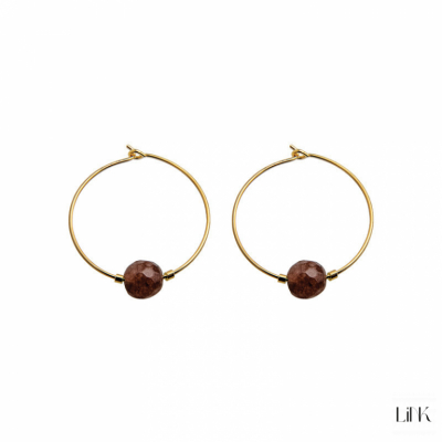 Hoops Earrings Stone Link Blogger Style 1