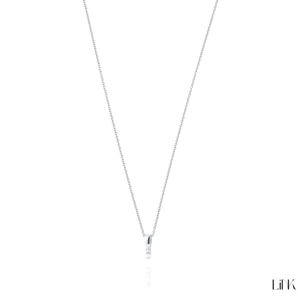 COLLAR C/ PERLA + CIRCONIA 42CM+3CM EXTENSIBLE 2