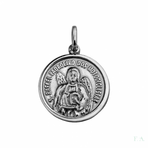 MEDALLA EN PLATA -REDONDA -S.RAFAEL -2MM 1