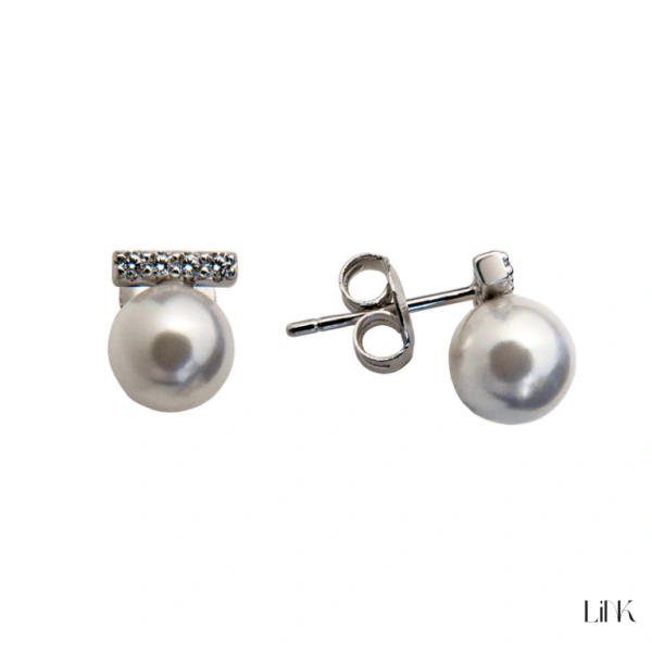 PENDIENTES TRABAJADOS CON CIRCONIAS Y PERLAS 1