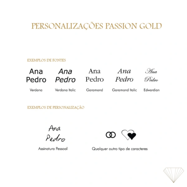 Aliança Passion Gold 19.2k - 6.5 mm 4