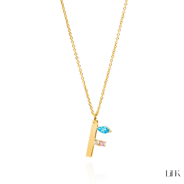 Necklace LINK - Letter F 1