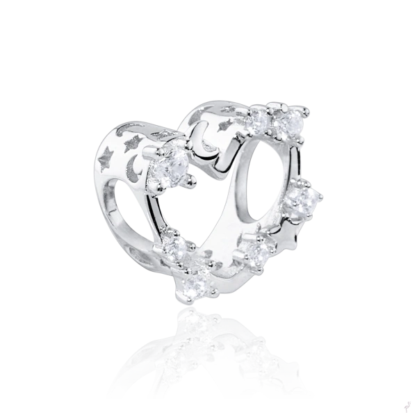 CHARM EN PLATA CORAZÓN 2