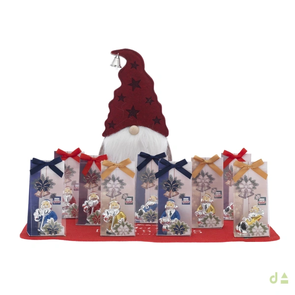 KIT NAVIDAD - 18  PAPA NOEL- 13CM - C/ EXPOSITOR 2