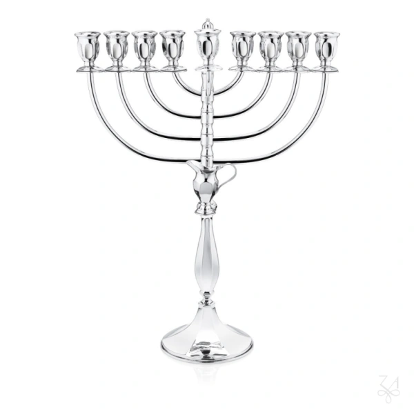 STERLING SILVER RELIGIOUS MENORAH ZURICH 25 SMALL 1