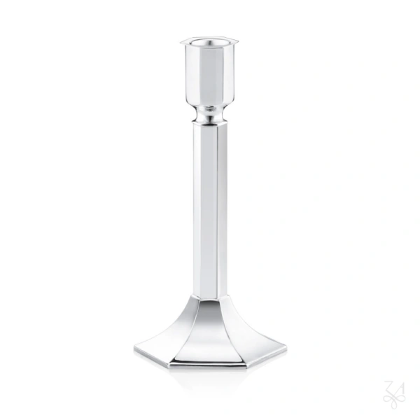 STERLING SILVER RELIGIOUS HEXAGONAL CANDLESTICK 1