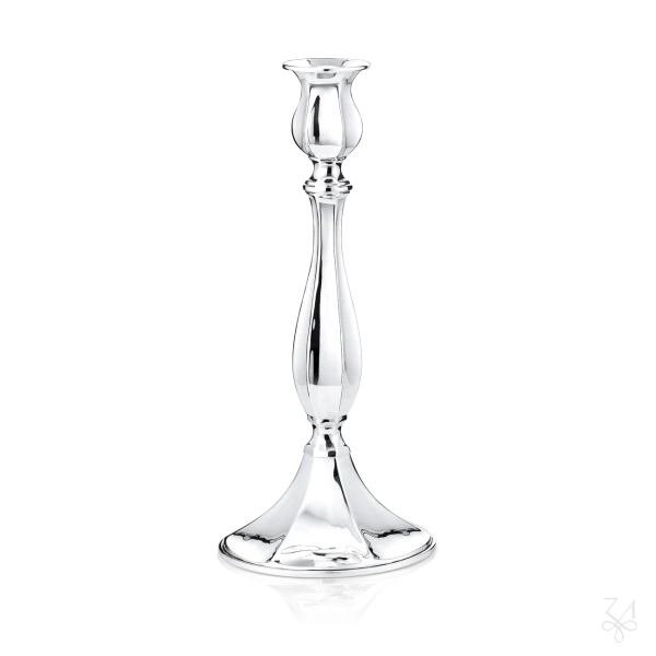 STERLING SILVER RELIGIOUS CANDLESTICK ZURICH PLAIN 1