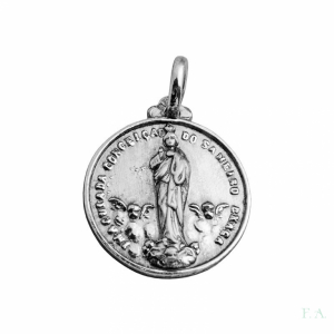 MEDALLA EN PLATA RED. - N. SRA SAMEIRO DE BRAGA 1.7CM 1