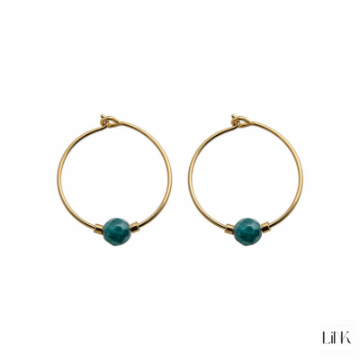 Hoops Earrings Stone Link Blogger Style 1