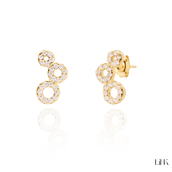 PENDIENTES TRABAJADOS C/ CIRCONITAS DORADO 2