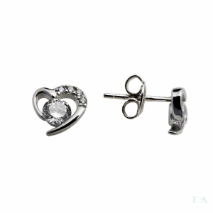 PENDIENTES CORAZON CON CIRCONIAS 1