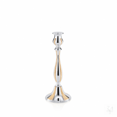 Candlestick Zurich Golden - Medium Base - Mod. Diamond 1