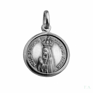 MEDALLA EN PLATA RED. - N. SRA FATIMA 1.6CM 1
