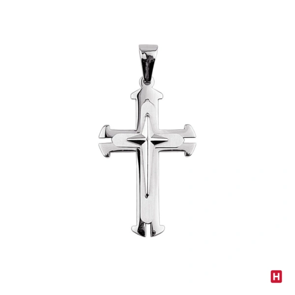 COLGANTE ACERO CRUZ "CROSS MY HEART VIII" 1