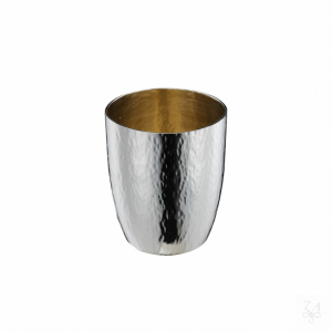 Baby Cup "Hoene" Hammered  "Beat-Cut" Gold Plated - H.- 4,5cm 1