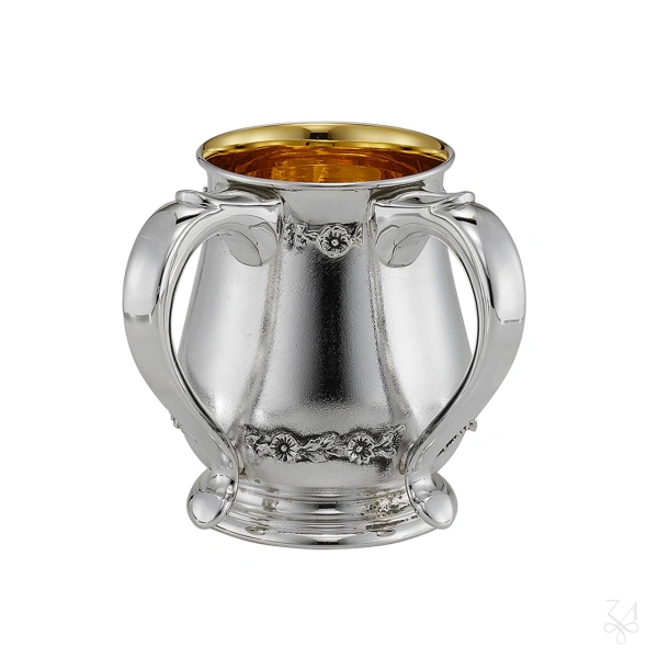 STERLING SILVER RELIGIOUS CUP NETILAT H.16 CM 3