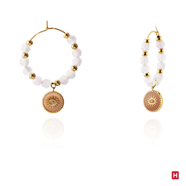 Argolas Hassu Golden Pink 2
