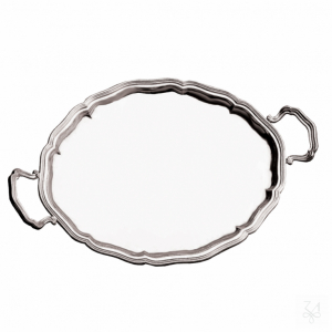 Oval Tray - Model Settecento - 41x32cm - With Handles 1