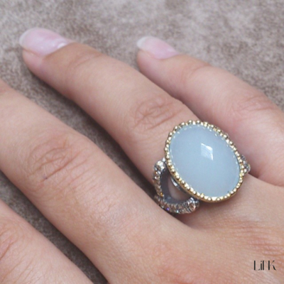 ANILLO PLATA925/ORO9K- 30 CIRCONITAS -2.5CM- EDEN 2