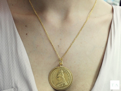 COLLAR  EN PLATA CON MEDALLA  D-4CM 2