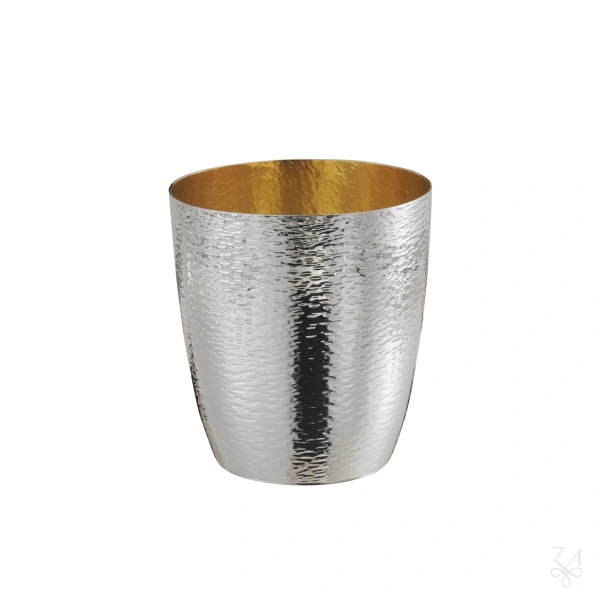 Kiddush Cup Hammered "Beat-Cut", without Border - H.-8cm 2