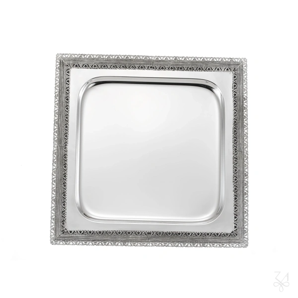 Sterling Silver Square Tray Casting Border - 40.5x40.5cm (int.28x28) 2