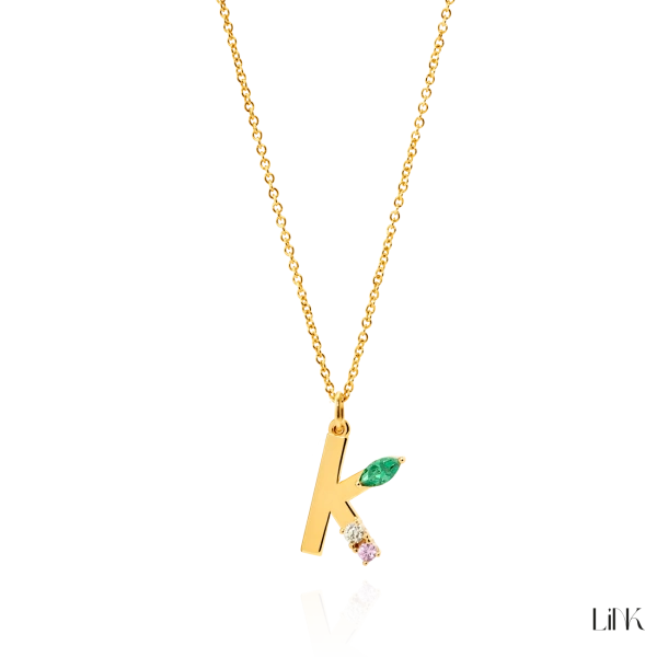 Necklace LINK - Letter K 1
