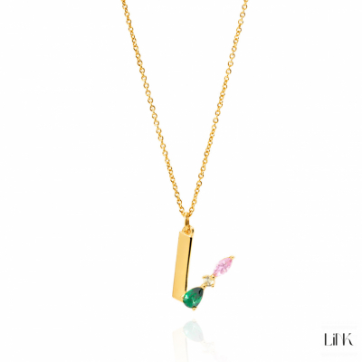 Necklace LINK - Letter V 3