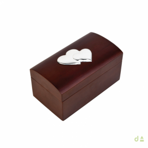 CAJA JOYERO 18X10X9 C/ CORAZON DOBLE 1