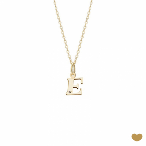 Colar Passion Gold 19.2k - Letra E 1