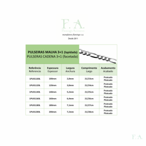 PULSERA 3+1  100 FACETADA - F.A. 2