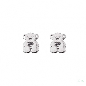 PENDIENTES INFANTILES EN PLATA - MOD. OSO 1