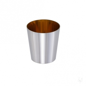 Kiddush Cup - Mod. CD, without Border, Gold Plated, H.-4cm 1