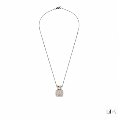 COLLAR PLATA925/ORO 9K  C/CIRCONITAS CHAMPAGNE - TERESA 2
