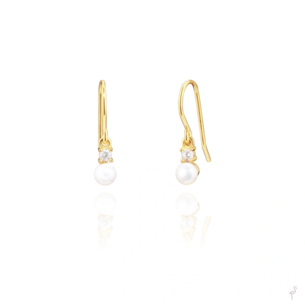 PENDIENTES LINK C/ PERLAS + CIRCONIAS 1