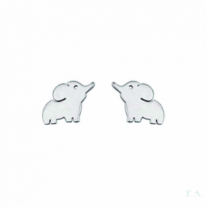 PENDIENTES INFANTILES EN PLATA - MOD. ELEFANTE 1