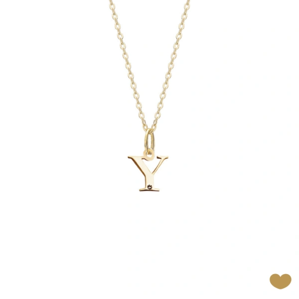 Colar Passion Gold 19.2k - Letra Y 1