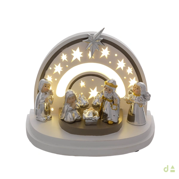 BELEN SAGRADA FAMILIA 12x18x15CM C/ LED 2
