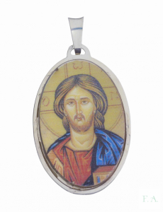 MEDALLA OVALADA 3CM - CORAZON DE JESUS 1