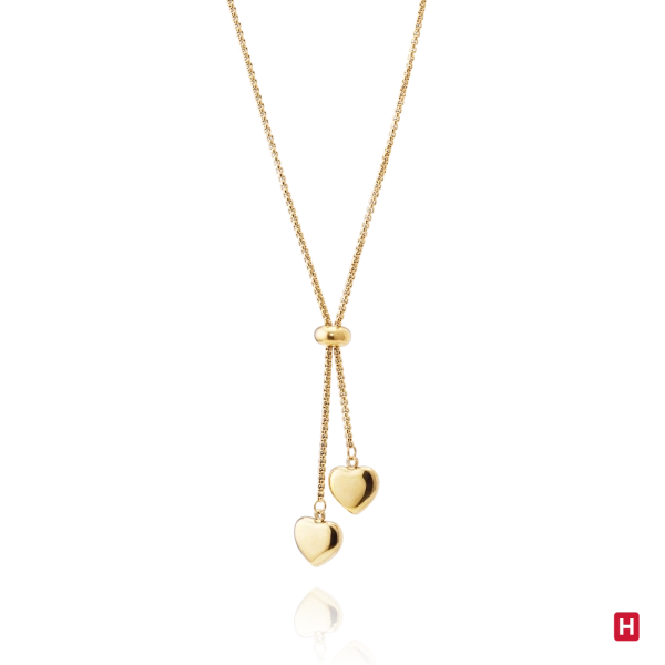 COLLAR HASSU CORAZONES DORADO 1