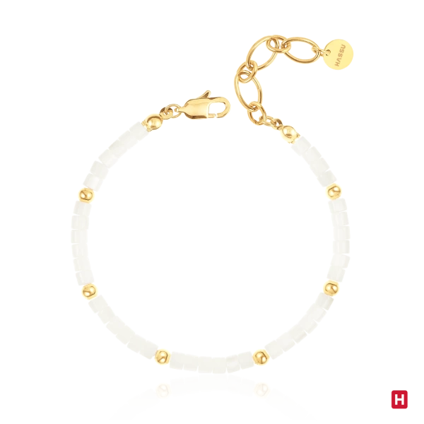 Bracelet Hassu Golden - White 2