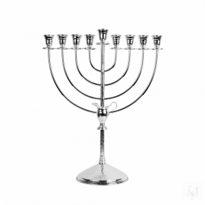 Menorah-Mod. Decor, Hammered 1