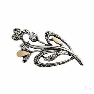Brooche FA with Marcasite 1