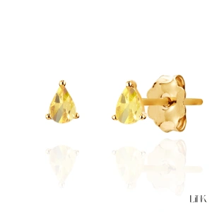 PENDIENTES LINK CIRCONIA AMARILLO 1